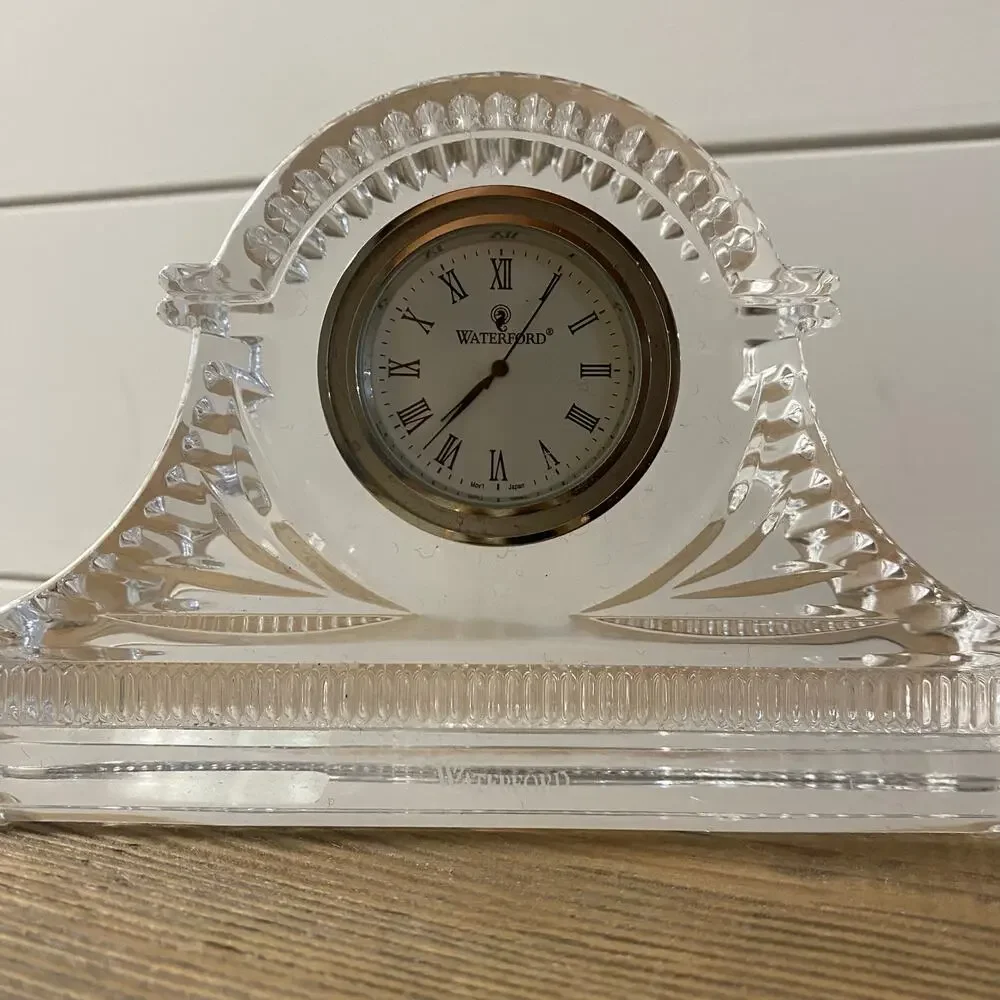 Vintage Waterford Devenish Small Crystal Clock Mantel Piece Decor